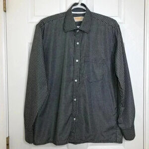 Black  & White Dress Shirt Size Large